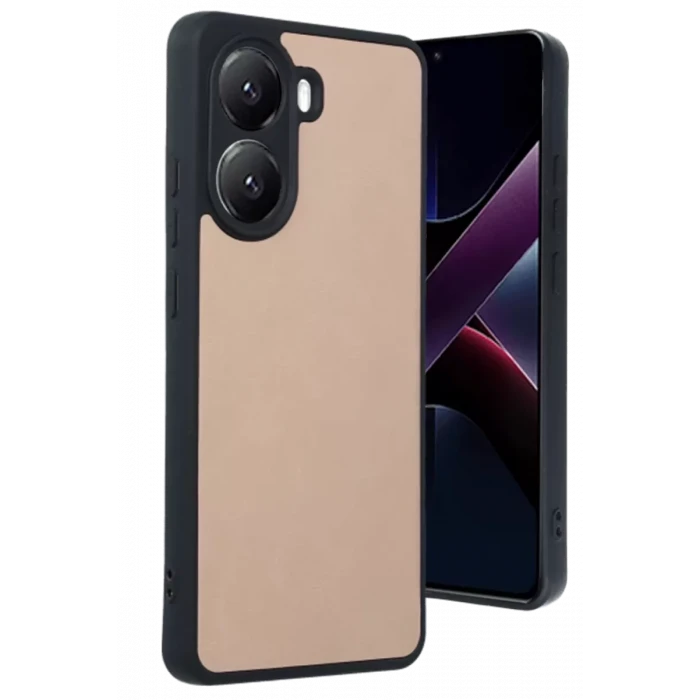 Newface Xiaomi Poco X7 Pro Kılıf Aras Deri Kapak - Pudra