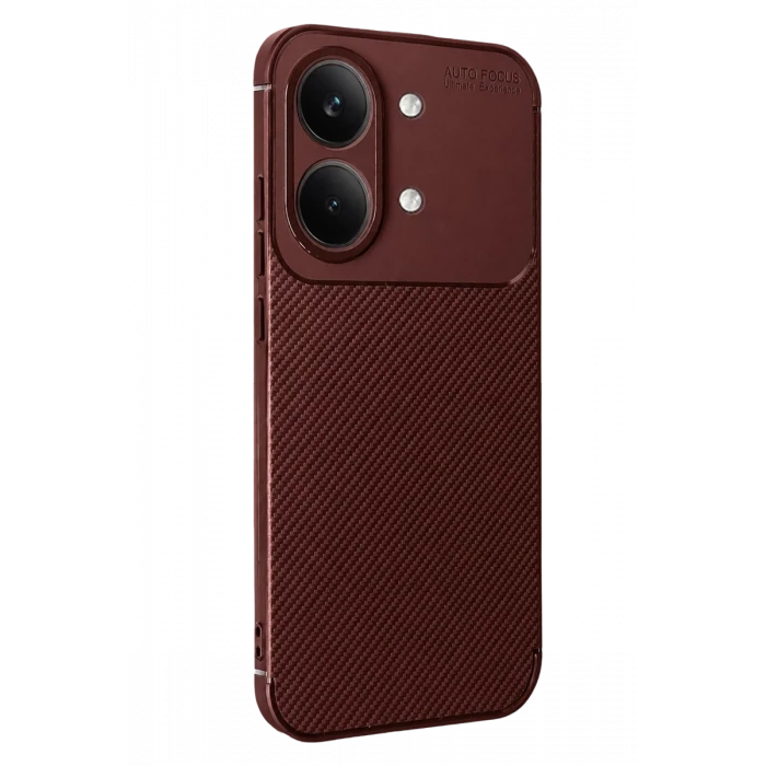 Newface Xiaomi Poco X8 Pro Max Auto Focus Karbon Kapak - Bordo