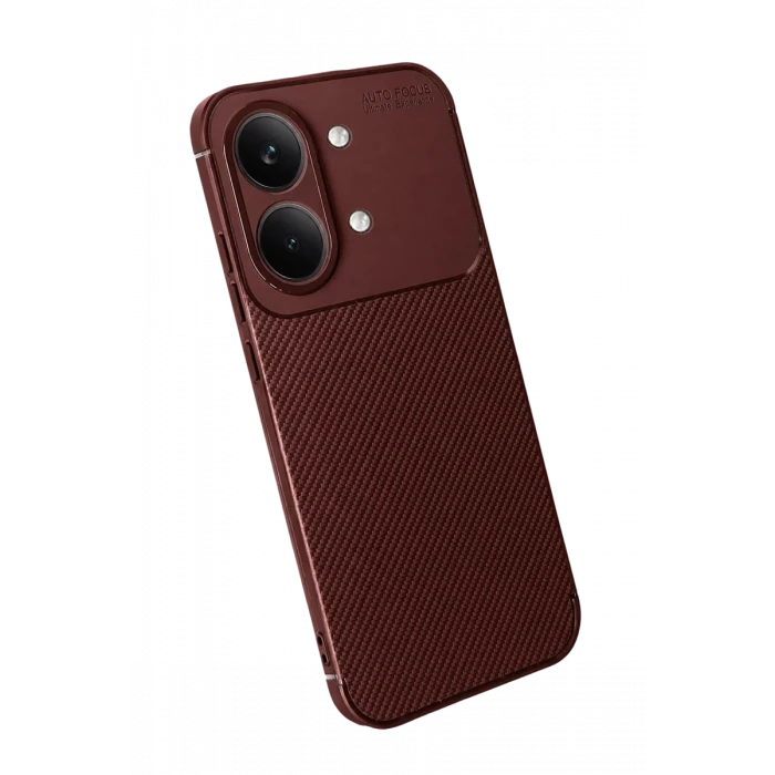 Newface Xiaomi Poco X8 Pro Max Auto Focus Karbon Kapak - Bordo