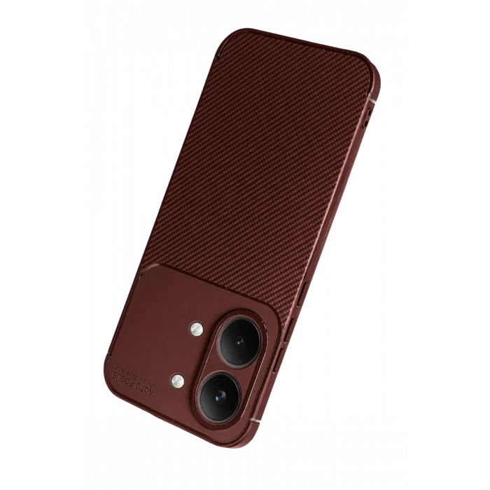 Newface Xiaomi Poco X8 Pro Max Auto Focus Karbon Kapak - Bordo