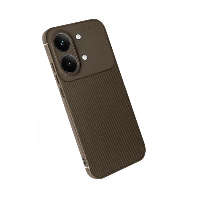 Newface Xiaomi Poco X8 Pro Max Auto Focus Karbon Kapak - Kahverengi