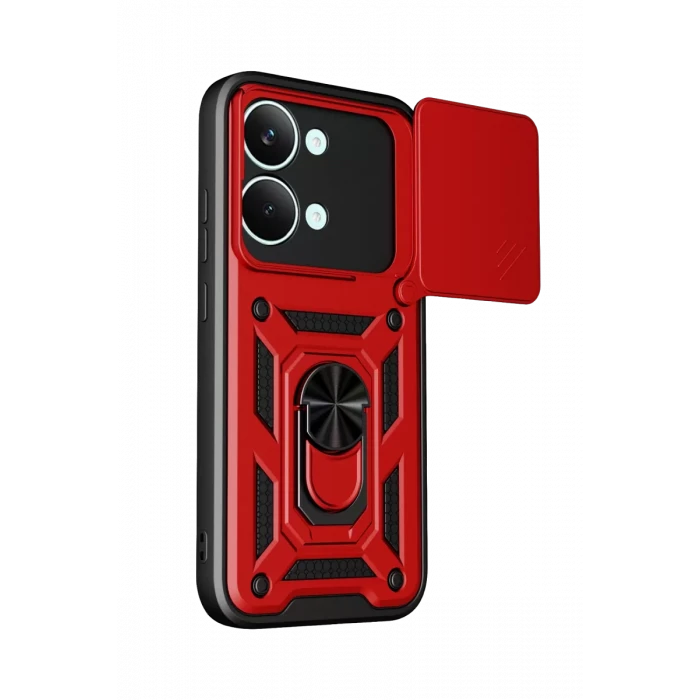 Newface Xiaomi Poco X8 Pro Max Pars Lens Yüzüklü Silikon - Kırmızı
