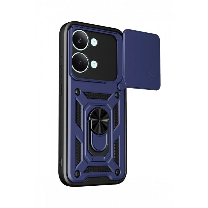 Newface Xiaomi Poco X8 Pro Max Pars Lens Yüzüklü Silikon - Lacivert