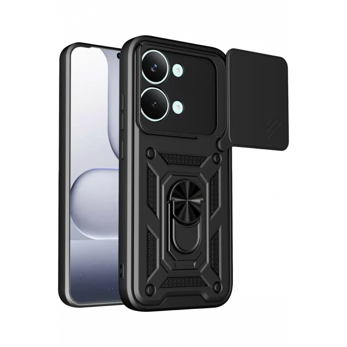 Newface Xiaomi Poco X8 Pro Max Pars Lens Yüzüklü Silikon - Siyah