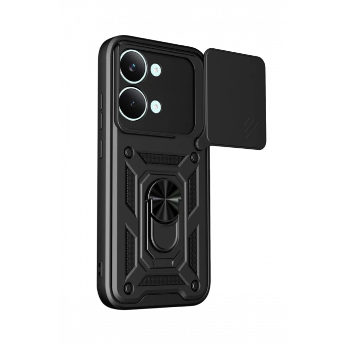 Newface Xiaomi Poco X8 Pro Max Pars Lens Yüzüklü Silikon - Siyah
