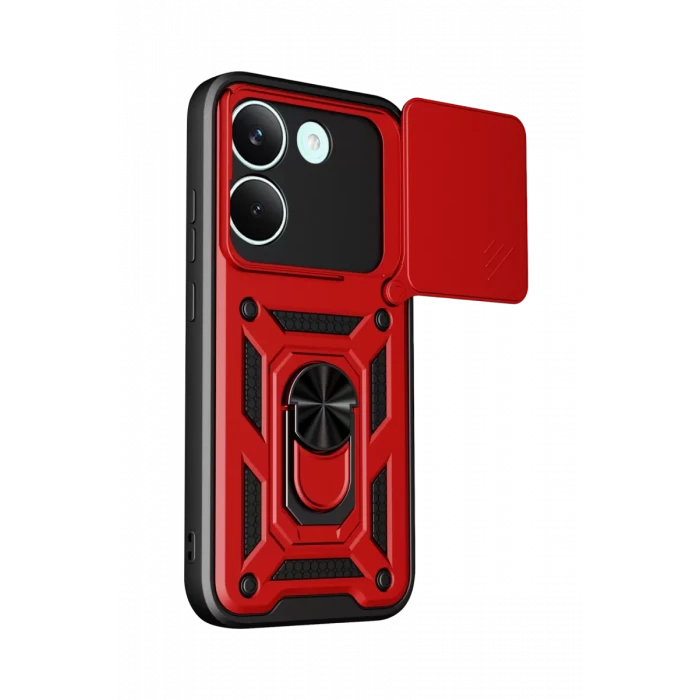 Newface Xiaomi Poco X8 Pro Pars Lens Yüzüklü Silikon - Kırmızı