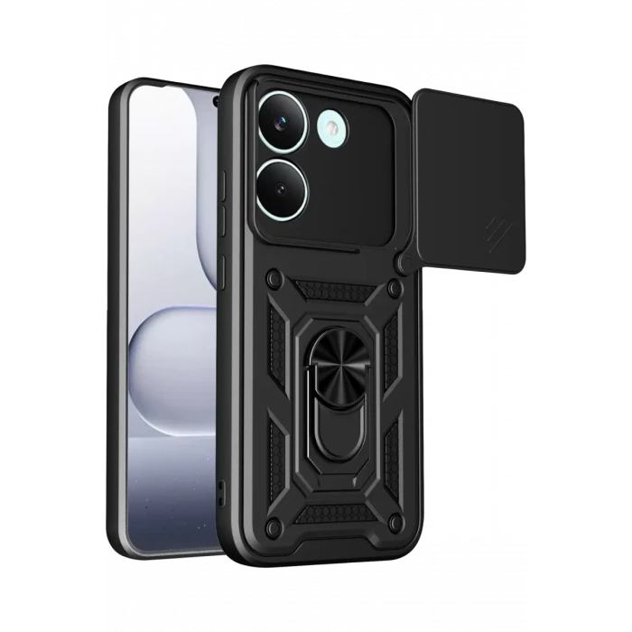 Newface Xiaomi Poco X8 Pro Pars Lens Yüzüklü Silikon - Siyah