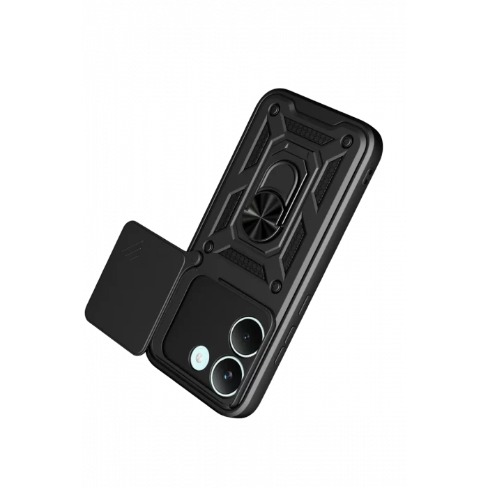 Newface Xiaomi Poco X8 Pro Pars Lens Yüzüklü Silikon - Siyah