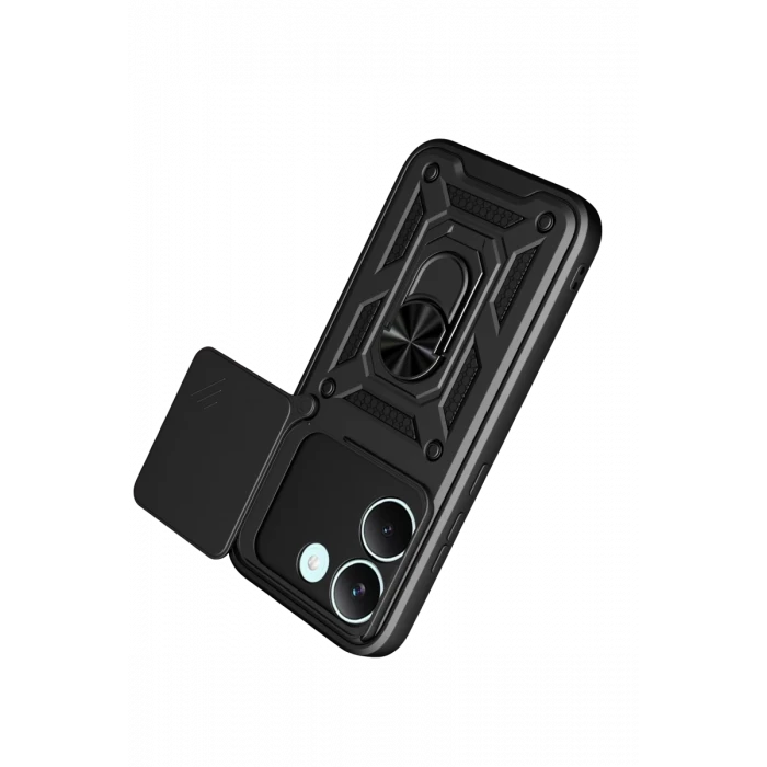 Newface Xiaomi Poco X8 Pro Pars Lens Yüzüklü Silikon - Siyah