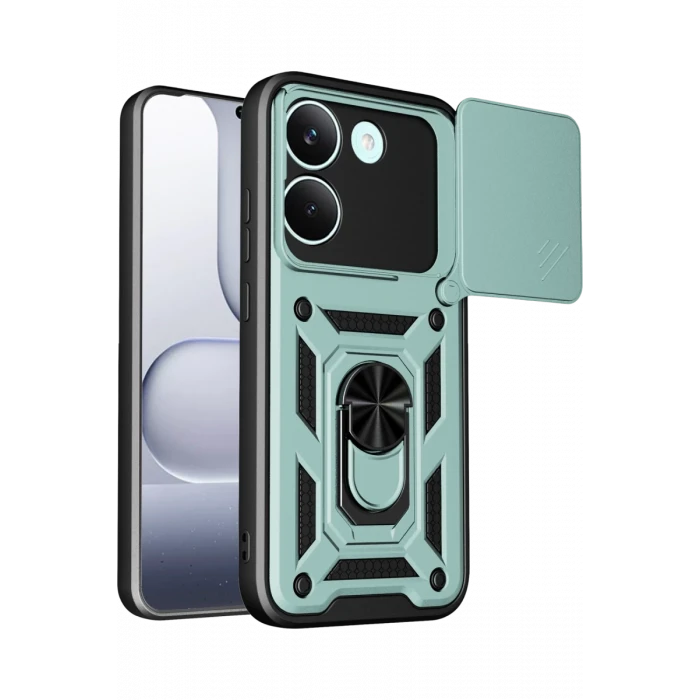 Newface Xiaomi Poco X8 Pro Pars Lens Yüzüklü Silikon - Yeşil