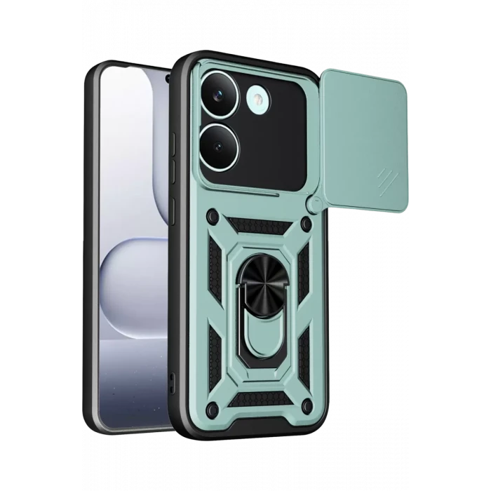 Newface Xiaomi Poco X8 Pro Pars Lens Yüzüklü Silikon - Yeşil
