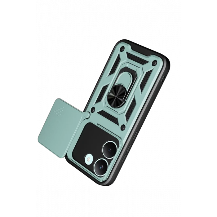 Newface Xiaomi Poco X8 Pro Pars Lens Yüzüklü Silikon - Yeşil