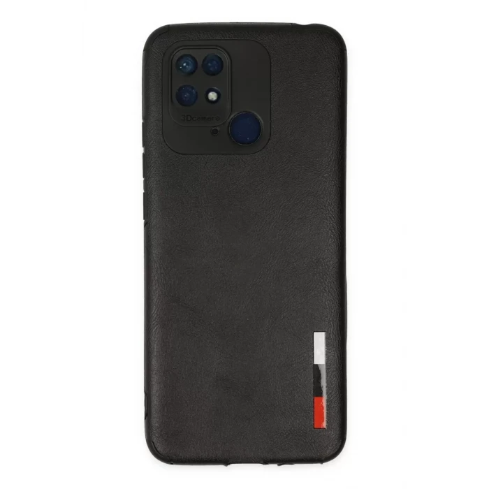 Newface Xiaomi Redmi 10C Kılıf Loop Deri Silikon - Siyah