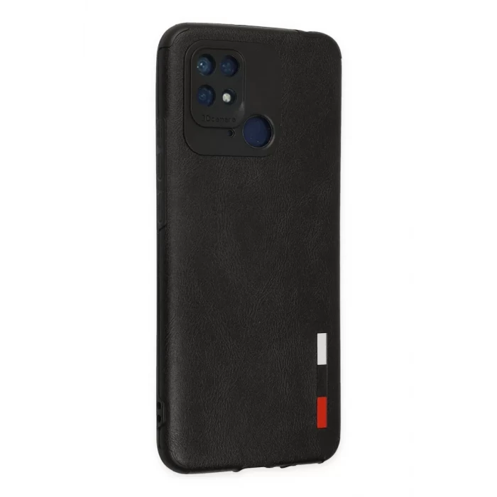 Newface Xiaomi Redmi 10C Kılıf Loop Deri Silikon - Siyah