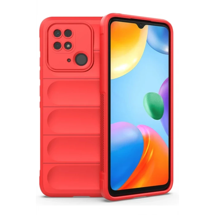 Newface Xiaomi Redmi 10C Kılıf Optimum Silikon - Kırmızı