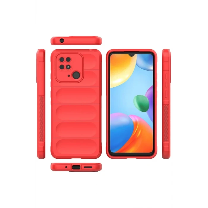 Newface Xiaomi Redmi 10C Kılıf Optimum Silikon - Kırmızı