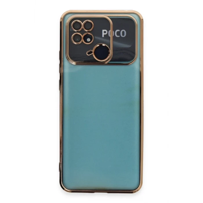 Newface Xiaomi Redmi 10C Kılıf Razer Lensli Silikon - Gold