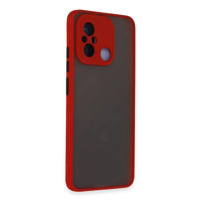 Newface Xiaomi Redmi 12C Kılıf Montreal Silikon Kapak - Kırmızı