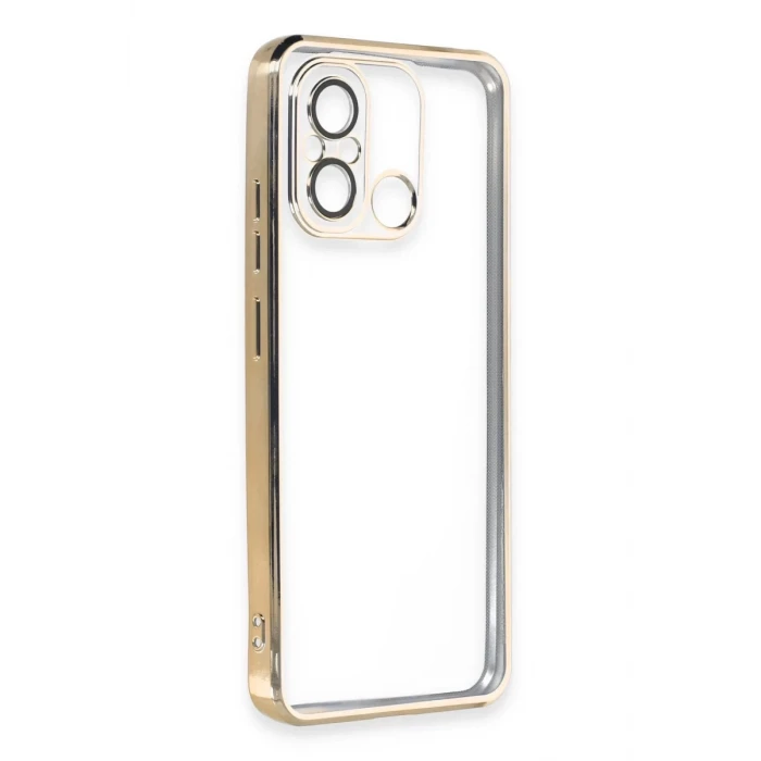 Newface Xiaomi Redmi 12C Kılıf Razer Lensli Silikon - Gold