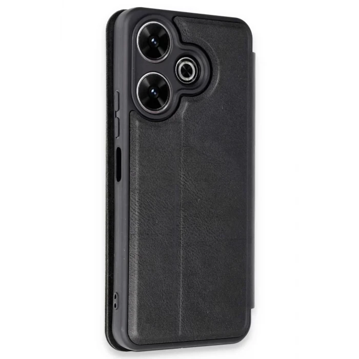 Newface Xiaomi Redmi 13 4G Kılıf Flip Cover - Siyah
