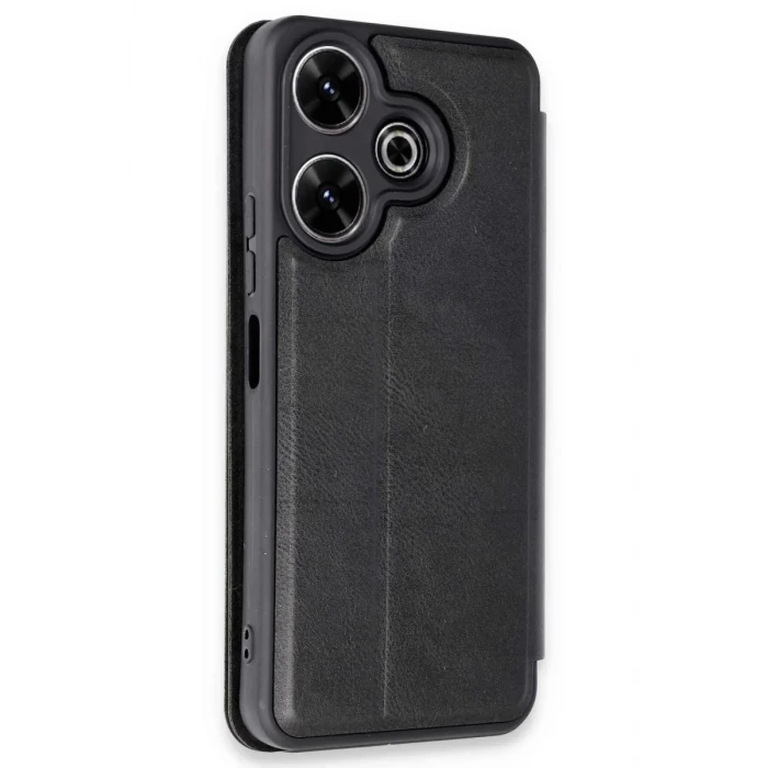 Newface Xiaomi Redmi 13 4G Kılıf Flip Cover - Siyah