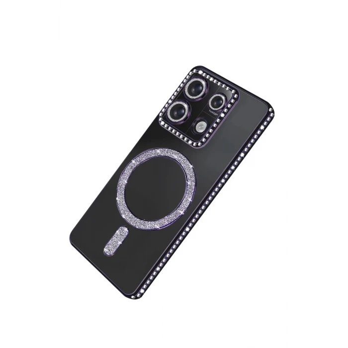 Newface Xiaomi Redmi 13C Joke Simli Magneticsafe Kılıf - Derin Mor