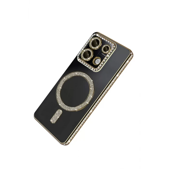 Newface Xiaomi Redmi 13C Joke Simli Magneticsafe Kılıf - Gold