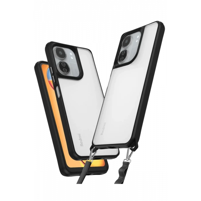 Newface Xiaomi Redmi 13C Kılıf Penta Silikon Kılıf - Siyah