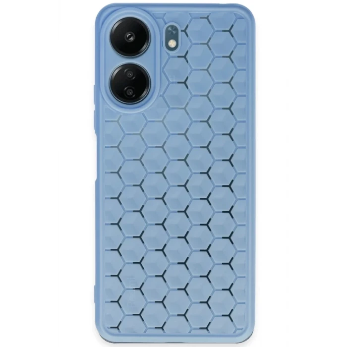 Newface Xiaomi Redmi 13C Kılıf Petek Silikon Kapak - Mavi