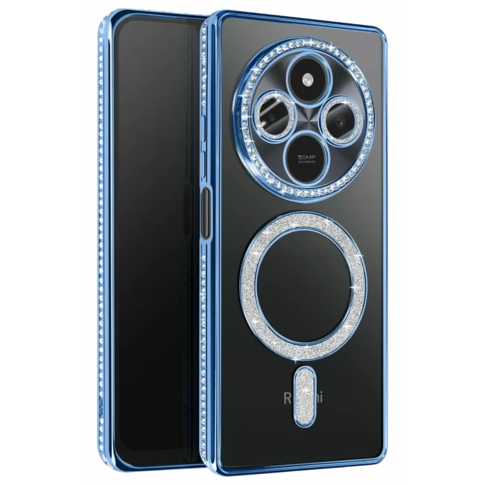 Newface Xiaomi Redmi 14C Joke Simli Magneticsafe Kılıf - Mavi