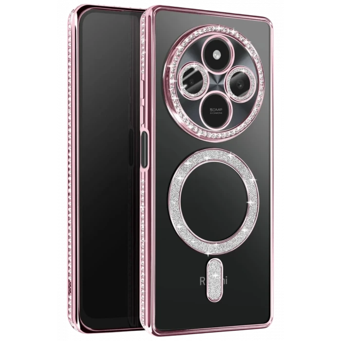 Newface Xiaomi Redmi 14C Joke Simli Magneticsafe Kılıf - Pembe