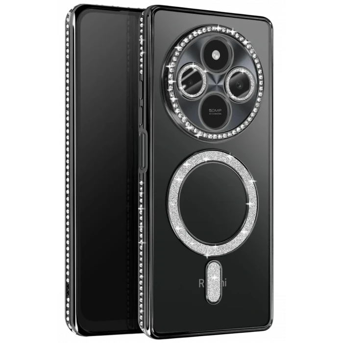 Newface Xiaomi Redmi 14C Joke Simli Magneticsafe Kılıf - Siyah