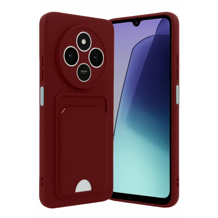 Newface Xiaomi Redmi 14C Kelvin Kartvizitli Silikon - Bordo
