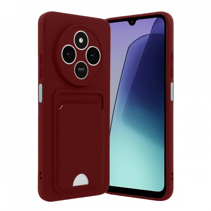 Newface Xiaomi Redmi 14C Kelvin Kartvizitli Silikon - Bordo