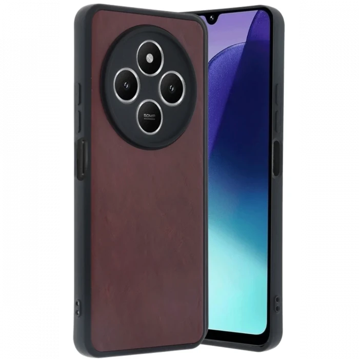 Newface Xiaomi Redmi 14C Kılıf Aras Deri Kapak - Bordo