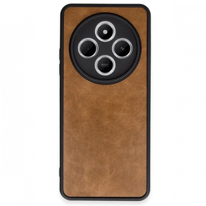 Newface Xiaomi Redmi 14C Kılıf Aras Deri Kapak - Taba