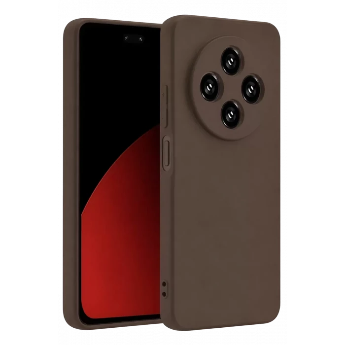 Newface Xiaomi Redmi 14C Kılıf First Silikon - Kahverengi
