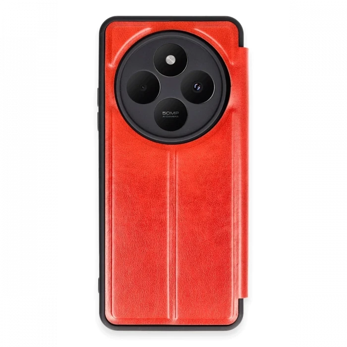 Newface Xiaomi Redmi 14C Kılıf Flip Cover - Kırmızı