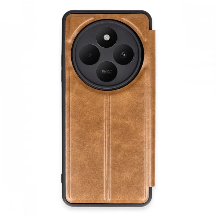 Newface Xiaomi Redmi 14C Kılıf Flip Cover - Taba