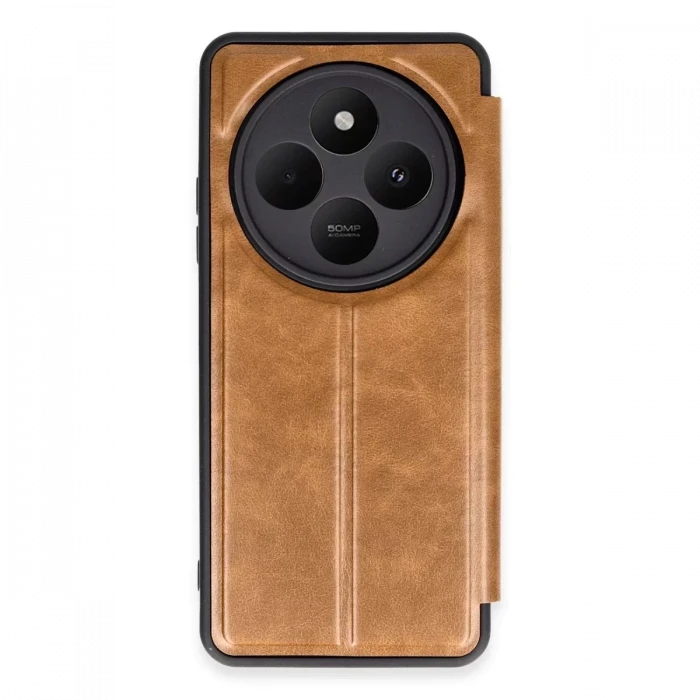 Newface Xiaomi Redmi 14C Kılıf Flip Cover - Taba