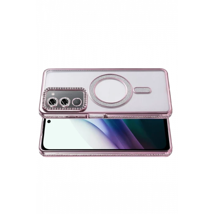 Newface Xiaomi Redmi 15 4G Joke Simli Magneticsafe Kılıf - Pembe