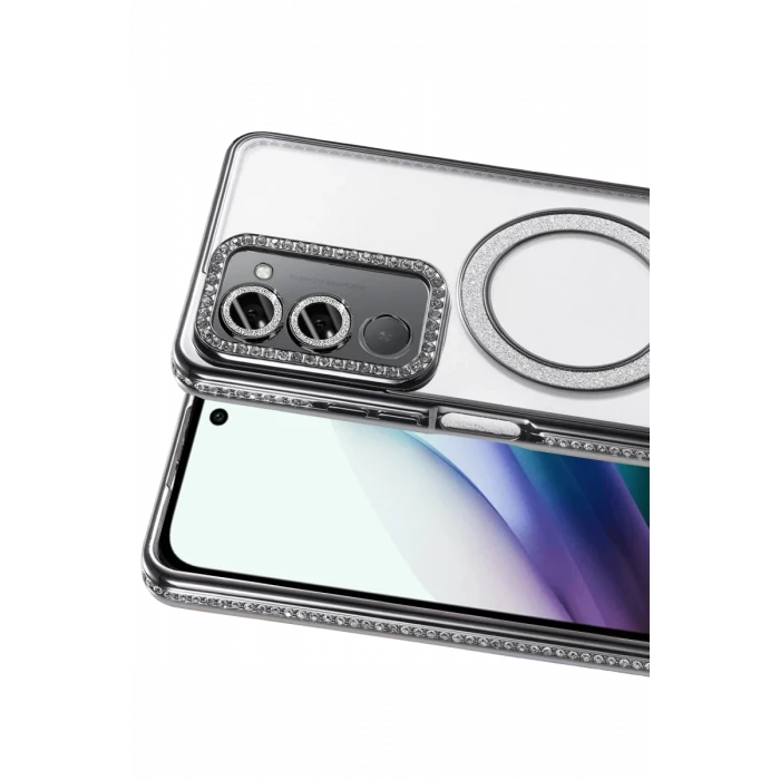 Newface Xiaomi Redmi 15 4G Joke Simli Magneticsafe Kılıf - Siyah