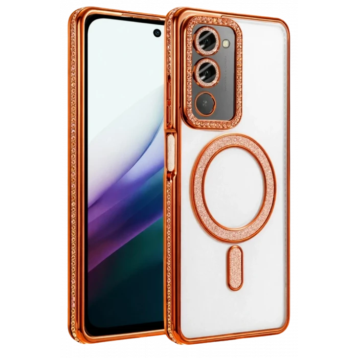 Newface Xiaomi Redmi 15 4G Joke Simli Magneticsafe Kılıf - Turuncu