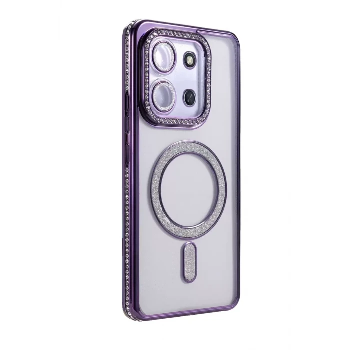 Newface Xiaomi Redmi 15C 4G Joke Simli Magneticsafe Kılıf - Derin Mor