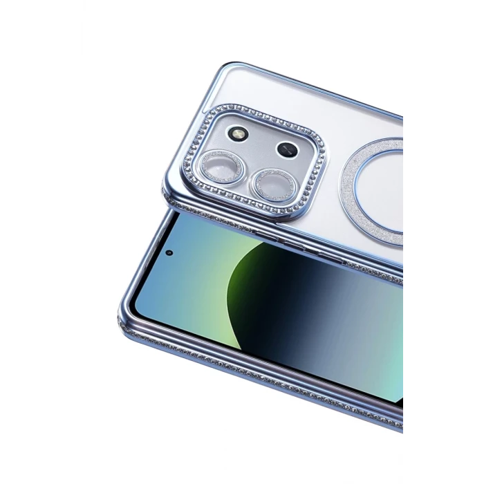 Newface Xiaomi Redmi 15C 4G Joke Simli Magneticsafe Kılıf - Mavi