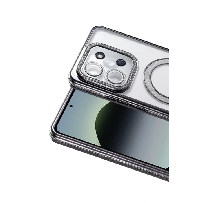 Newface Xiaomi Redmi 15C 4G Joke Simli Magneticsafe Kılıf - Siyah