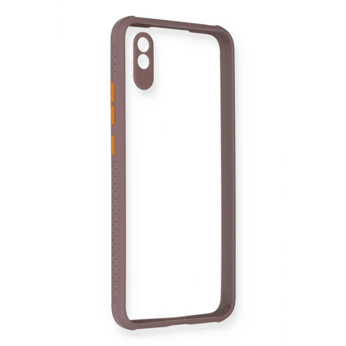 Newface Xiaomi Redmi 9A Kılıf Miami Şeffaf Silikon - Açık Mor