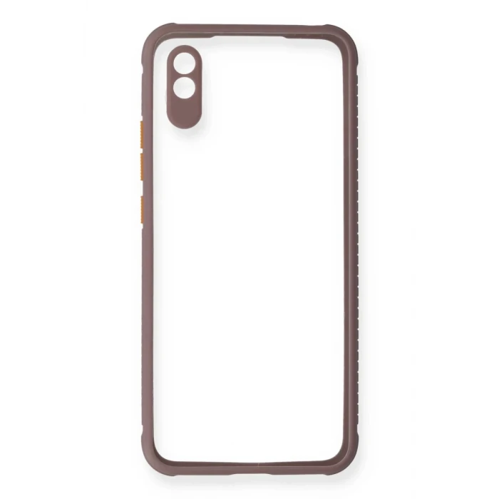 Newface Xiaomi Redmi 9A Kılıf Miami Şeffaf Silikon - Açık Mor