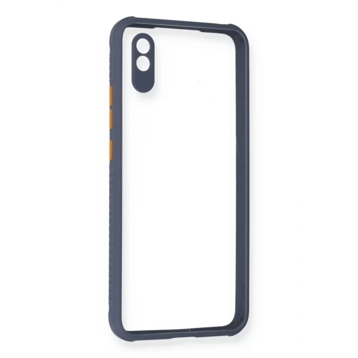 Newface Xiaomi Redmi 9A Kılıf Miami Şeffaf Silikon - Gri