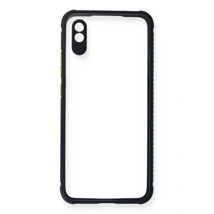 Newface Xiaomi Redmi 9A Kılıf Miami Şeffaf Silikon - Lacivert